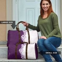 Hawaii Hibiscus Flowers Travel Bag Purple Polynesian Pattern