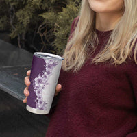 Hawaii Hibiscus Flowers Tumbler Cup Purple Polynesian Pattern LT05 - Polynesian Pride