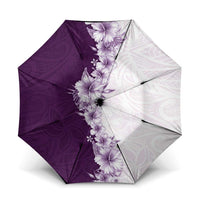 Hawaii Hibiscus Flowers Umbrella Purple Polynesian Pattern LT05 One Size Folded 11.42 inch Opened Diameter 37.4 inch Purple - Polynesian Pride