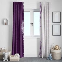 Hawaii Hibiscus Flowers Window Curtain Purple Polynesian Pattern LT05 - Polynesian Pride