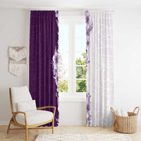 Hawaii Hibiscus Flowers Window Curtain Purple Polynesian Pattern LT05 - Polynesian Pride