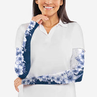 Hawaii Hibiscus Flowers Arm Sleeves Blue Polynesian Pattern LT05 - Polynesian Pride