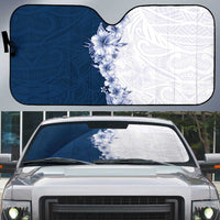 Hawaii Hibiscus Flowers Auto Sun Shade Blue Polynesian Pattern LT05 Blue - Polynesian Pride