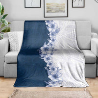 Hawaii Hibiscus Flowers Blanket Blue Polynesian Pattern LT05 - Polynesian Pride