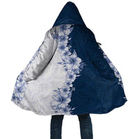 Hawaii Hibiscus Flowers Cloak Blue Polynesian Pattern LT05 Unisex Blue - Polynesian Pride