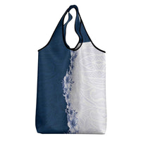 Hawaii Hibiscus Flowers Grocery Bag Blue Polynesian Pattern LT05 - Polynesian Pride