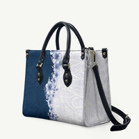 Hawaii Hibiscus Flowers Leather Bag Blue Polynesian Pattern LT05 Blue - Polynesian Pride