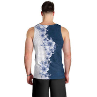 Hawaii Hibiscus Flowers Men Tank Top Blue Polynesian Pattern LT05 - Polynesian Pride