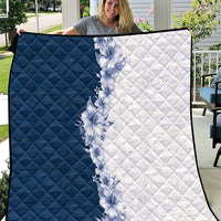 Hawaii Hibiscus Flowers Quilt Blue Polynesian Pattern LT05 Blue - Polynesian Pride