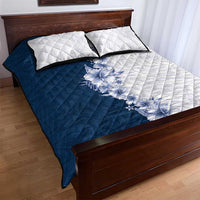 Hawaii Hibiscus Flowers Quilt Bed Set Blue Polynesian Pattern LT05 - Polynesian Pride