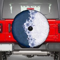 Hawaii Hibiscus Flowers Spare Tire Cover Blue Polynesian Pattern LT05 - Polynesian Pride