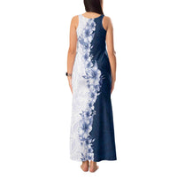 Hawaii Hibiscus Flowers Tank Maxi Dress Blue Polynesian Pattern LT05 - Polynesian Pride