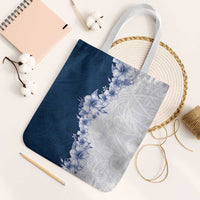 Hawaii Hibiscus Flowers Tote Bag Blue Polynesian Pattern LT05 White Strap One Size Blue - Polynesian Pride