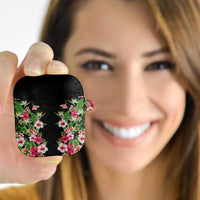 Hawaii Tropical Flowers AirPods Case Black Polynesian Tattoo Art LT05 - Polynesian Pride