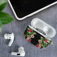 Hawaii Tropical Flowers AirPods Case Black Polynesian Tattoo Art LT05 - Polynesian Pride