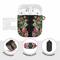 Hawaii Tropical Flowers AirPods Case Black Polynesian Tattoo Art LT05 - Polynesian Pride