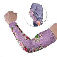 Hawaii Tropical Flowers Arm Sleeves Lavender Polynesian Tattoo Art LT05 Set of 2 Lavender - Polynesian Pride
