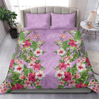 Hawaii Tropical Flowers Bedding Set Lavender Polynesian Tattoo Art LT05 - Polynesian Pride