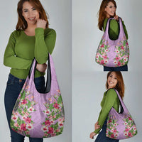 Hawaii Tropical Flowers Grocery Bag Lavender Polynesian Tattoo Art LT05 - Polynesian Pride