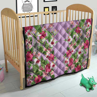 Hawaii Tropical Flowers Quilt Lavender Polynesian Tattoo Art LT05 - Polynesian Pride