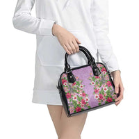 Hawaii Tropical Flowers Shoulder Handbag Lavender Polynesian Tattoo Art LT05 - Polynesian Pride