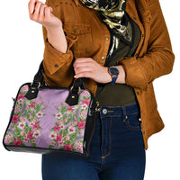 Hawaii Tropical Flowers Shoulder Handbag Lavender Polynesian Tattoo Art LT05 - Polynesian Pride