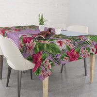 Hawaii Tropical Flowers Tablecloth Lavender Polynesian Tattoo Art LT05 - Polynesian Pride