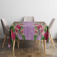 Hawaii Tropical Flowers Tablecloth Lavender Polynesian Tattoo Art LT05 - Polynesian Pride