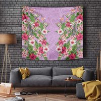 Hawaii Tropical Flowers Tapestry Lavender Polynesian Tattoo Art LT05 Lavender - Polynesian Pride