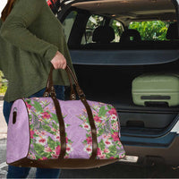 Hawaii Tropical Flowers Travel Bag Lavender Polynesian Tattoo Art