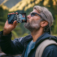 Personalised Happy Fiji Day 1970 Can Cooler Tumbler Flag Grunge Style