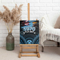 Happy Fiji Day 1970 Canvas Wall Art Flag Grunge Style LT05 - Polynesian Pride
