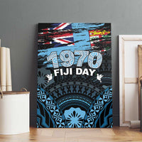 Happy Fiji Day 1970 Canvas Wall Art Flag Grunge Style LT05 - Polynesian Pride