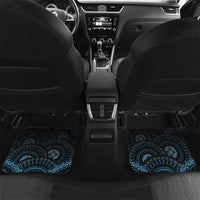 Happy Fiji Day 1970 Car Mats Flag Grunge Style LT05 Set 2pcs - Back Black - Polynesian Pride