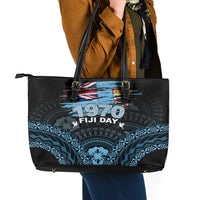 Happy Fiji Day 1970 Leather Tote Bag Flag Grunge Style LT05 - Polynesian Pride