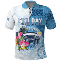 Fiji Day Polo Shirt Proud To Be Fijian LT05 Blue - Polynesian Pride