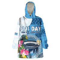 Fiji Day Wearable Blanket Hoodie Proud To Be Fijian LT05 One Size Blue - Polynesian Pride