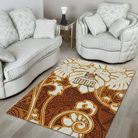 Fiji Spring Break Area Rug Fijian Tapa Pattern Brown LT05 - Polynesian Pride