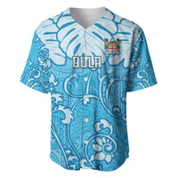 Personalized Fiji Spring Break Baseball Jersey Fijian Tapa Pattern Blue LT05 Blue - Polynesian Pride