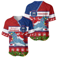 Personalized Samoa Christmas Baseball Jersey Santas Whale Manuia Le Kerisimasi LT05 - Polynesian Pride
