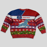 Personalised Samoa Christmas Kid Ugly Christmas Sweater Santas Whale Manuia Le Kerisimasi LT05 - Polynesian Pride