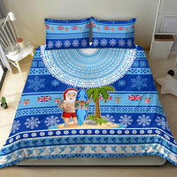 Fiji Christmas Bedding Set Santa Claus Surf Marau Na Kerisimasi LT05 - Polynesian Pride