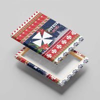 Wallis and Futuna Christmas Canvas Wall Art Poinsettia Joyeux Noel