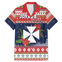 Wallis and Futuna Christmas Family Matching Mermaid Dress and Hawaiian Shirt Poinsettia Joyeux Noel