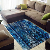 Hawaii Makahiki Turtle Area Rug Galaxy Tapa Pattern - Polynesian Pride