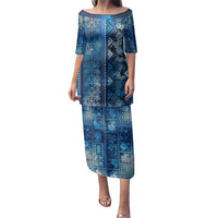 Hawaii Makahiki Turtle Family Matching Puletasi and Hawaiian Shirt Galaxy Tapa Pattern LT05 Mom's Dress Galaxy - Polynesian Pride