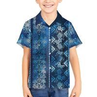 Hawaii Makahiki Turtle Family Matching Puletasi and Hawaiian Shirt Galaxy Tapa Pattern LT05 Son's Shirt Galaxy - Polynesian Pride