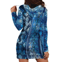 Hawaii Makahiki Turtle Hoodie Dress Galaxy Tapa Pattern - Polynesian Pride