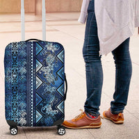 Hawaii Makahiki Turtle Luggage Cover Galaxy Tapa Pattern - Polynesian Pride