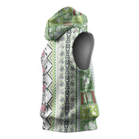 Hawaii Makahiki Turtle Sleeveless Hoodie Green Tapa Pattern - Polynesian Pride